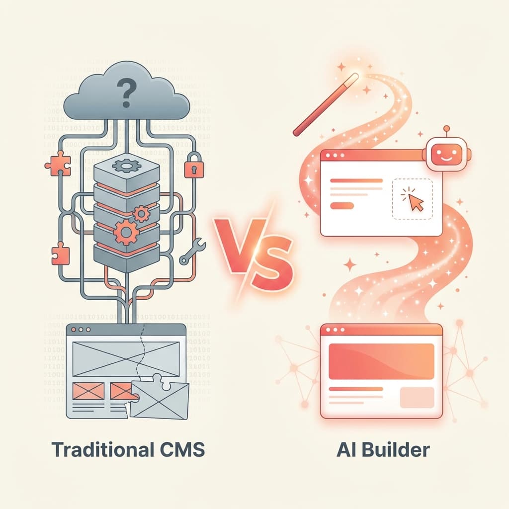 AI Website Builders vs Traditional CMS: Webflow, Wix, WordPress (2026 Guide)